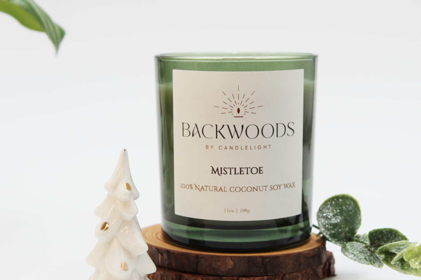 Mistletoe Wooden Wick Candle - Seasonal Scent