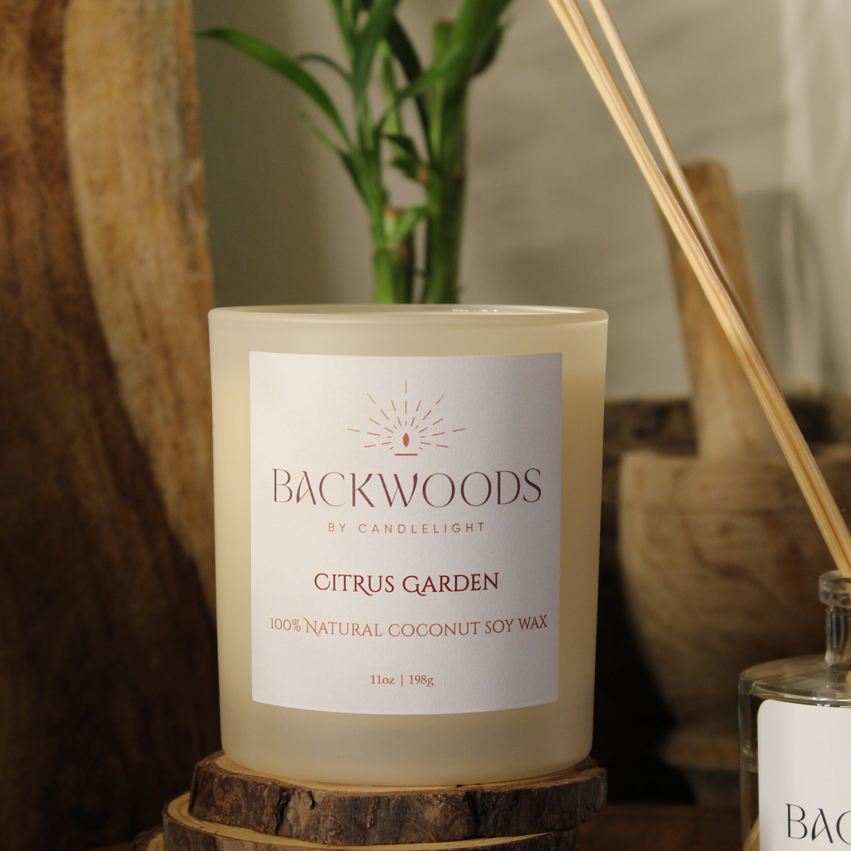 Backwoods By Candlelight wooden wick all natural candle. 