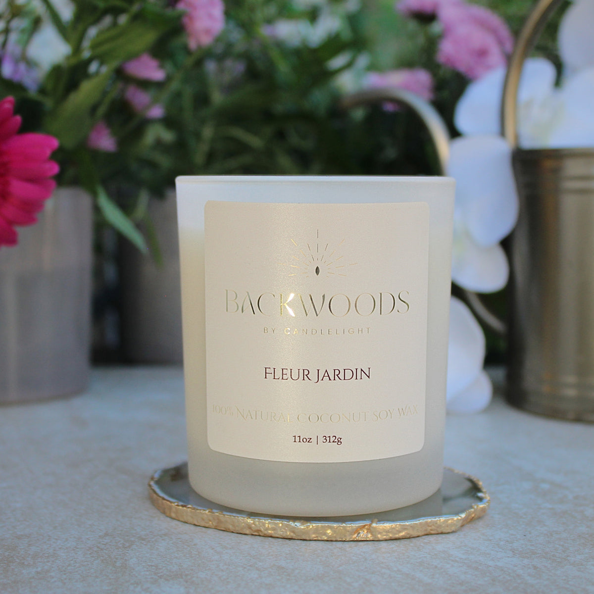 Fleur Jardin All Natural Wooden Wick Candle