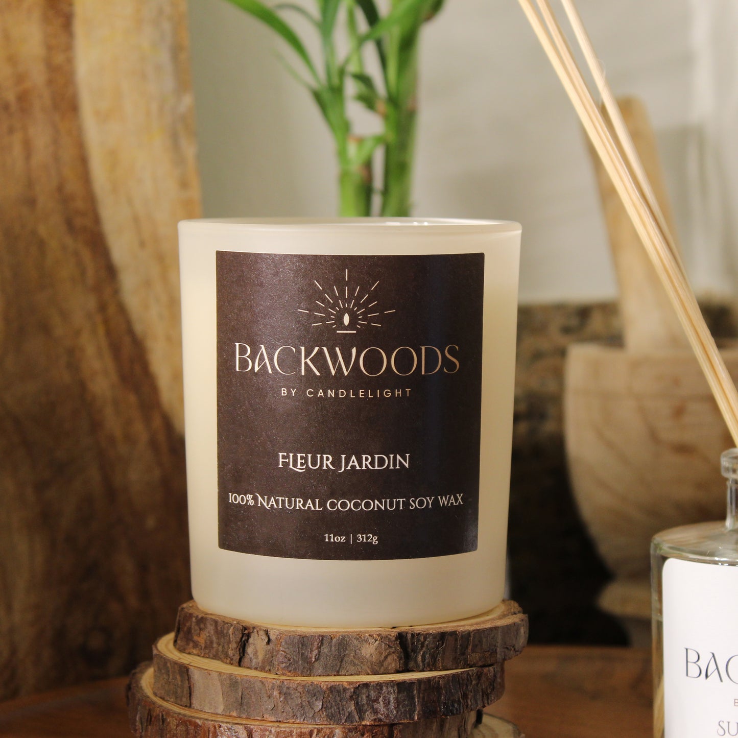 Backwoods By Candlelight wooden wick all natural candle. 