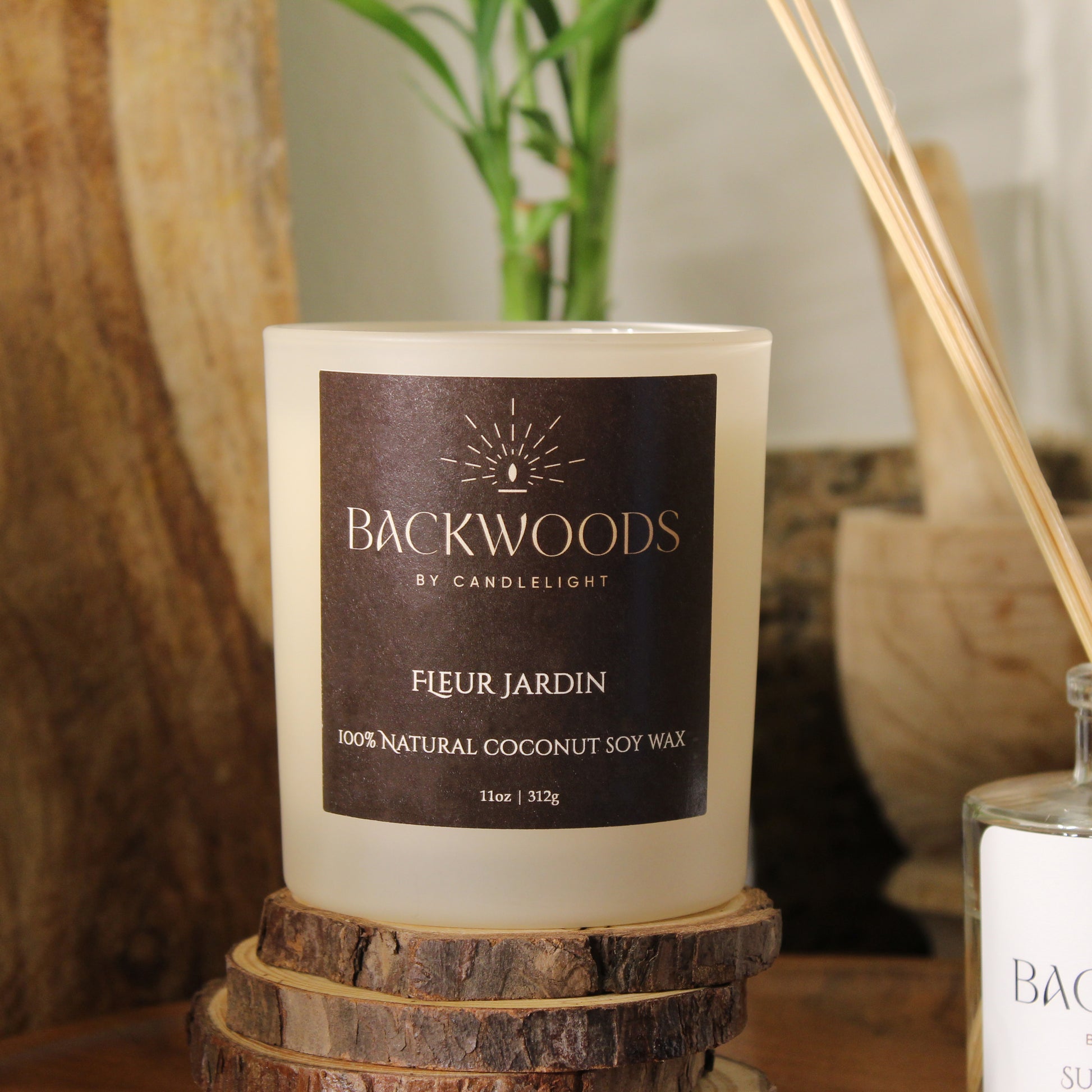 Backwoods By Candlelight wooden wick all natural candle. 