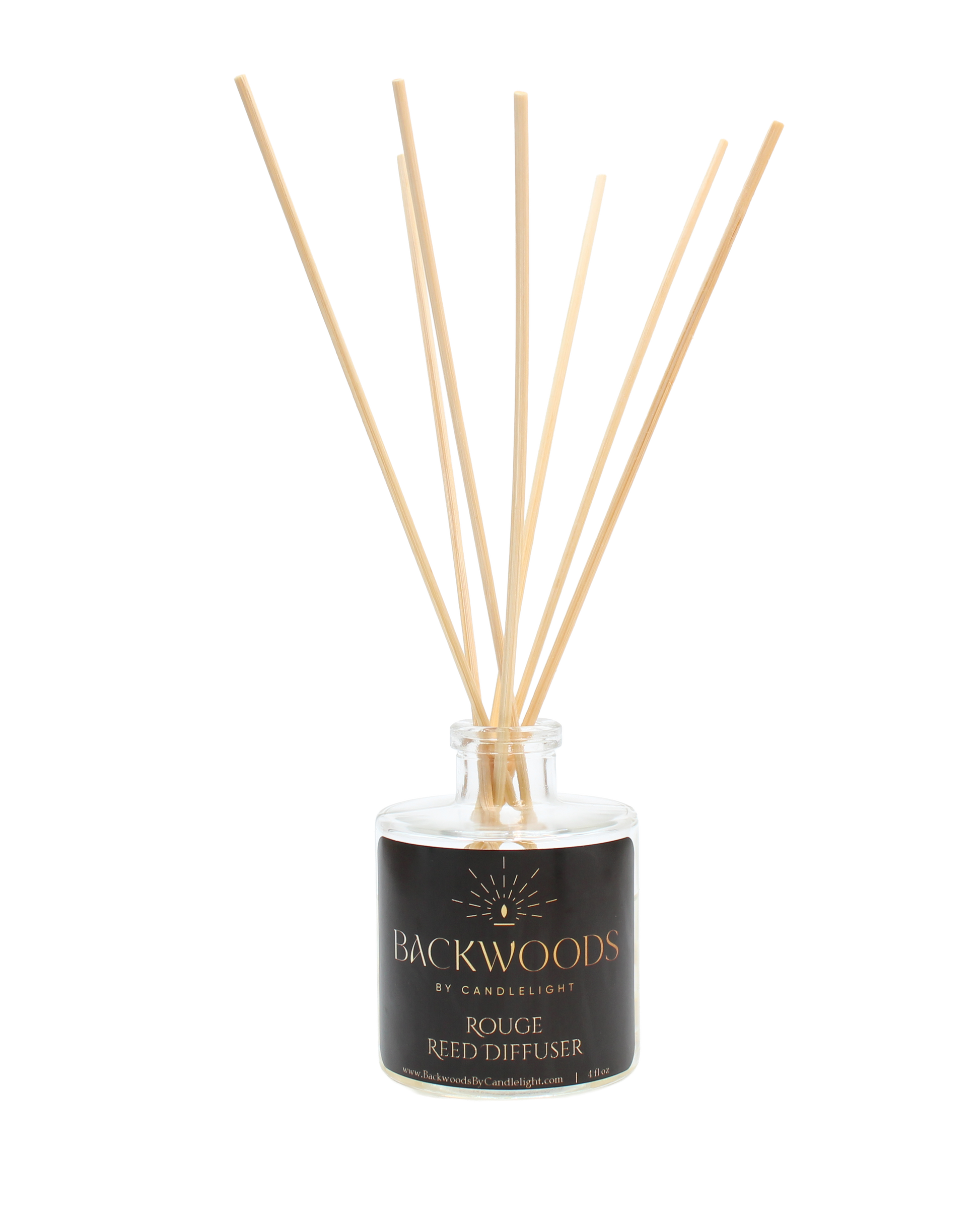 Non-toxic reed diffuser, natural reed diffuser sticks, white background. Rouge reed diffuser.