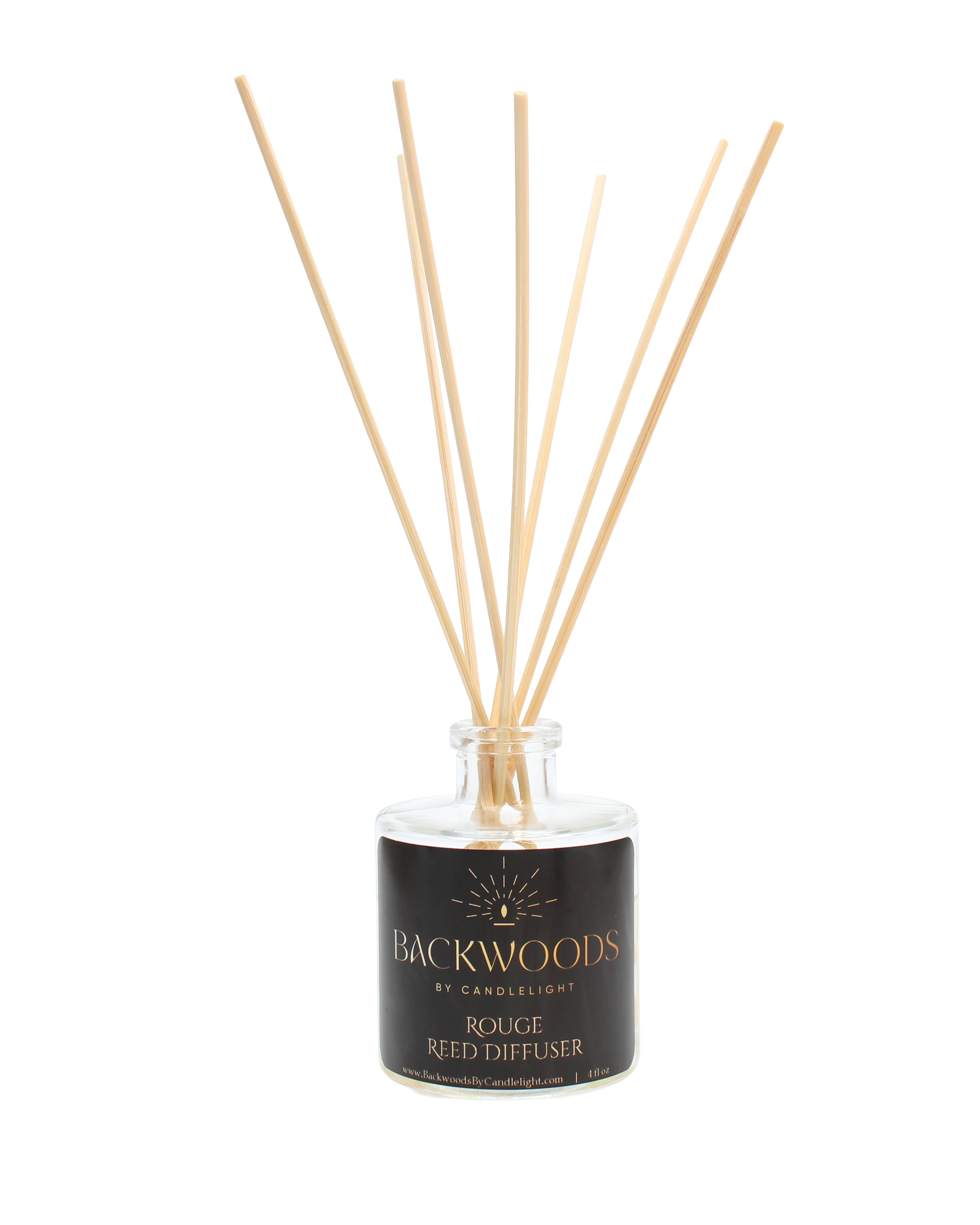 Non-toxic reed diffuser, natural reed diffuser sticks, white background. Rouge reed diffuser.