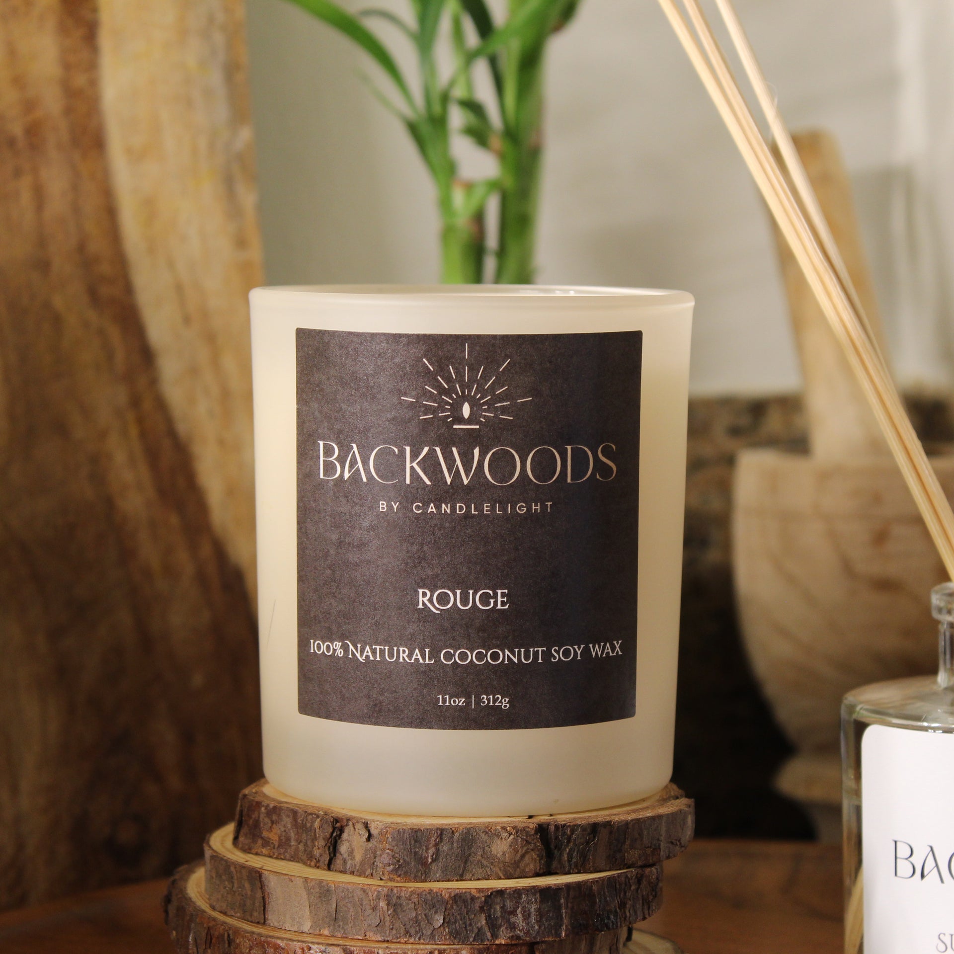Backwoods By Candlelight wooden wick all natural candle. 