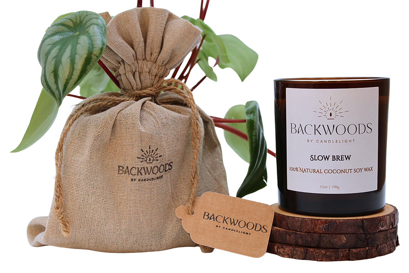 Slow Brew All Natural Wooden Wick Candle - Seasonal Scent
