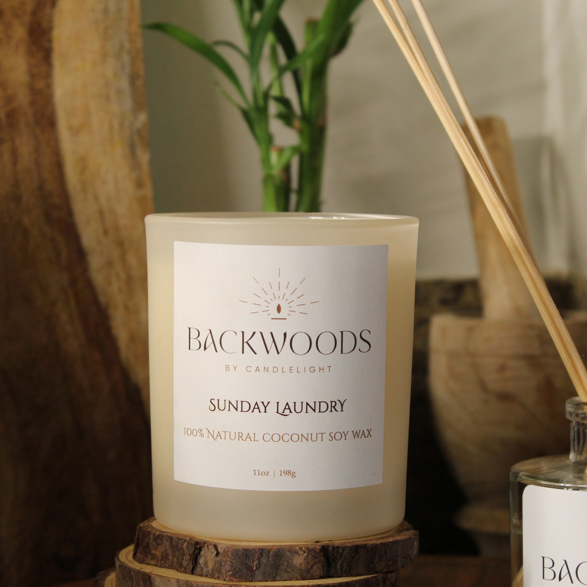 Backwoods By Candlelight wooden wick all natural candle. 