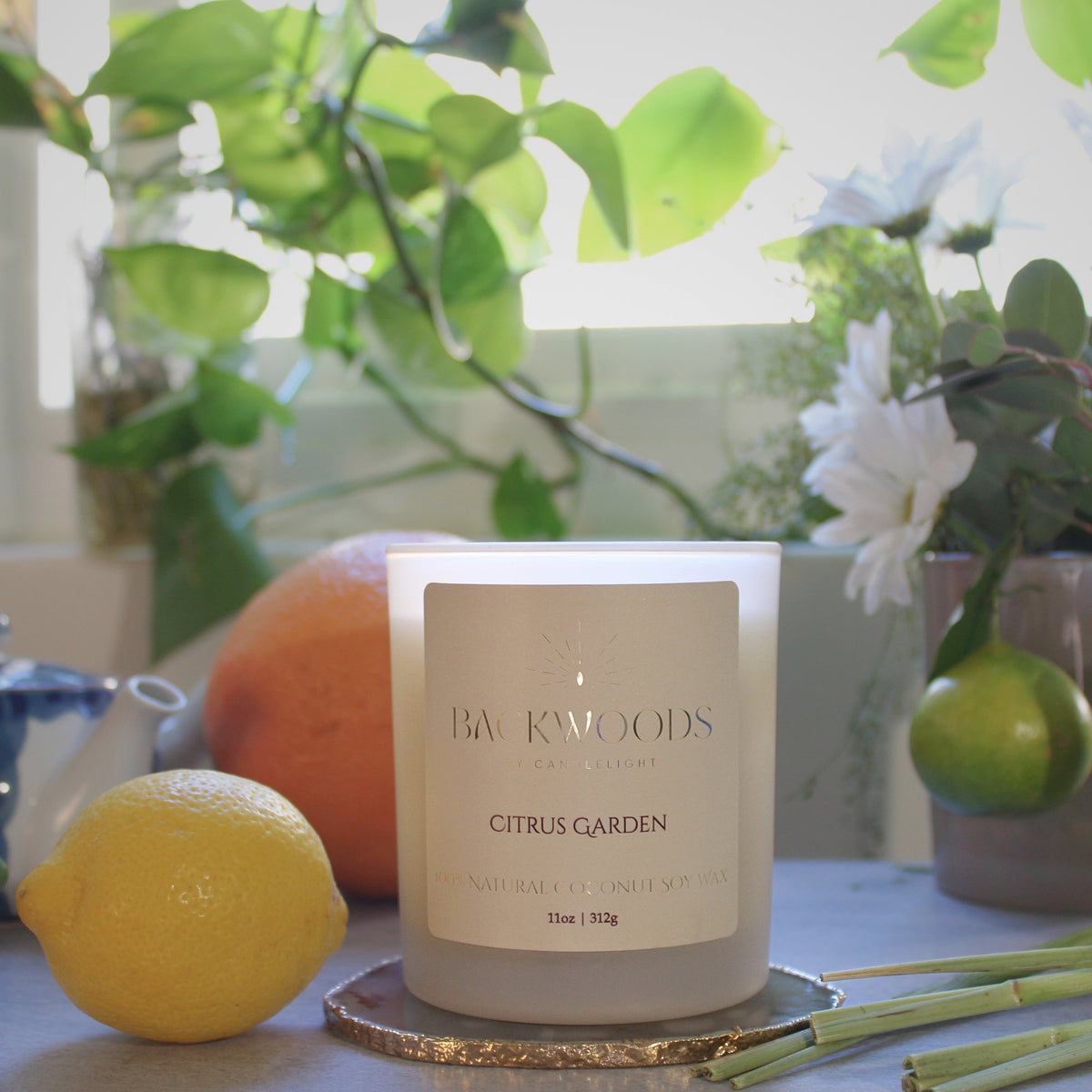 Citrus Garden All Natural Wooden Wick Candle